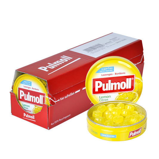 Pulmoll Citron | Pastilles Pulmoll Depuis 1946 - Barquette de 10 boîtes