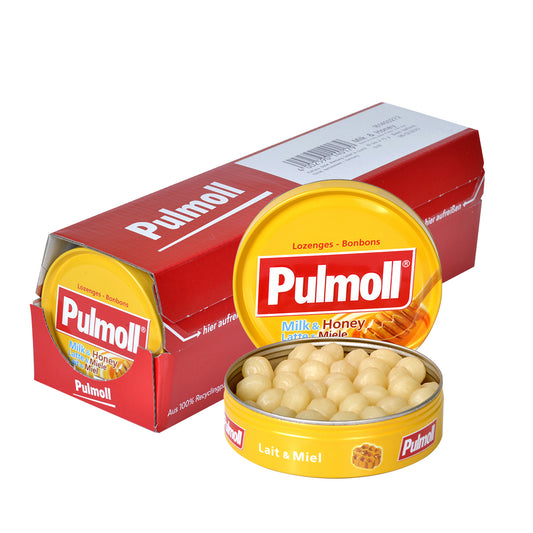 Pulmoll Lait/Miel | Pastilles Pulmoll Depuis 1946 - Barquette de 10 boîtes