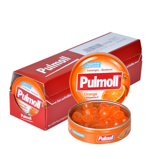 Pulmoll Orange | Pastilles Pulmoll Depuis 1946 - Barquette de 10 boîtes