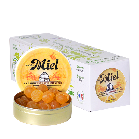 Pastilles Apipharma – Miel - Barquette de 10 boîtes