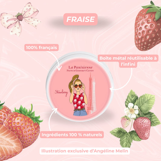 Pastilles Fraise – Édition Limitée La Parisienne x Angéline Melin