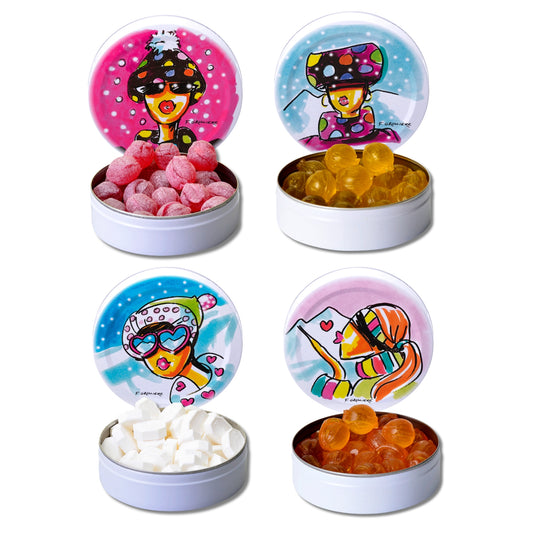 Bonbons Artisanaux | 4 Saveurs | Boîte 50 g | PACK FEMMES GLAMOURS NEIGE | FRANÇOIS GROSLIÈRE