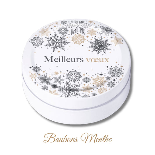 Lot de 2 Boîtes de Bonbons Artisanaux | Saveur Miel & Menthe | Boîte 45 g | Collection Bonne Année | Modèle Duo 5