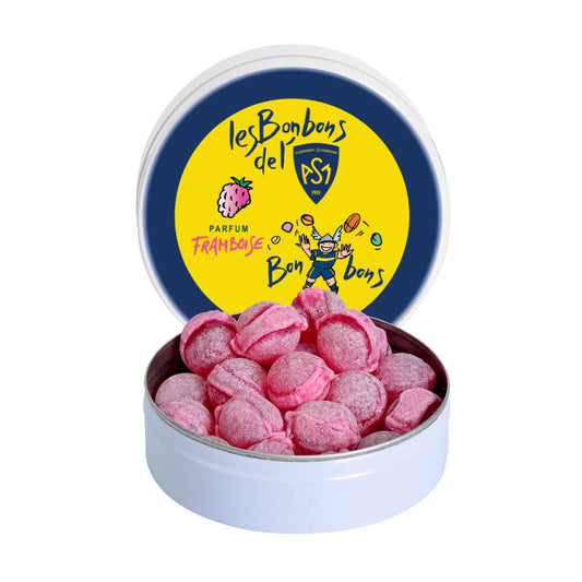 Bonbons Artisanaux | Rugby ASM | Framboise | 50gr | Joueur qui jongle