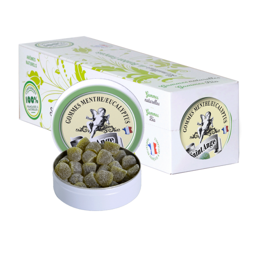 Pastilles Saint-Ange – Menthe eucalyptus - Barquette de 10 boîtes