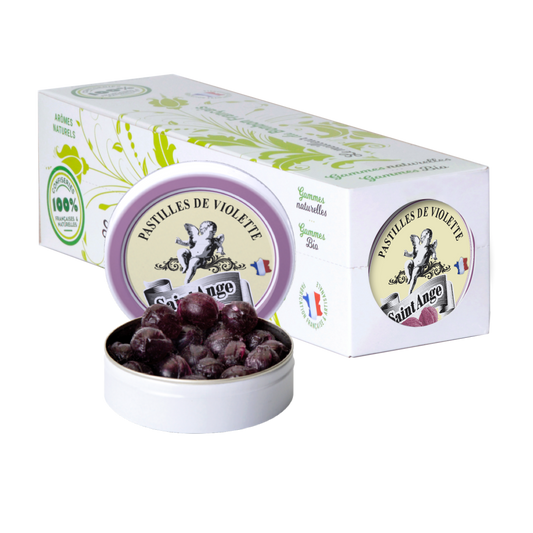 Pastilles Saint-Ange – Violette - Barquette de 10 boîtes