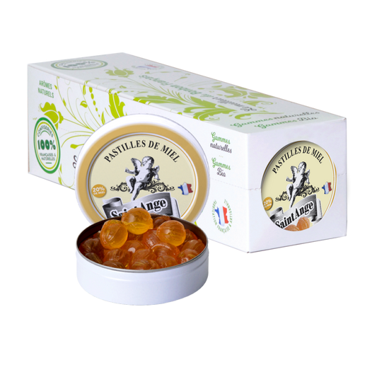 Pastilles Saint-Ange – Miel - Barquette de 10 boîtes