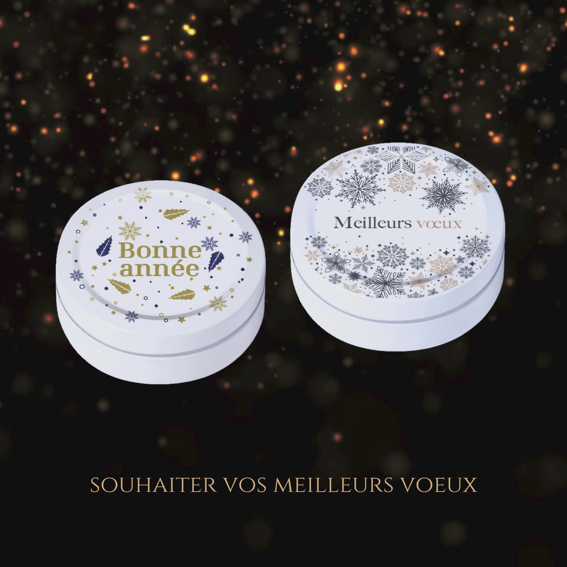 Lot de 2 Boîtes de Bonbons Artisanaux | Saveur Miel & Menthe | Boîte 45 g | Collection Bonne Année | Modèle Duo 5